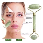 Ficha técnica e caractérísticas do produto Rolo Massageador Facial Pedra Jade Anti Rugas Massoterapia