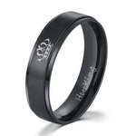 Ficha técnica e caractérísticas do produto Romantic Men Women Couples Titanium Steel Ring Engagement King Couple Ring
