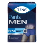 Ficha técnica e caractérísticas do produto Roupa calça íntima para homens geriátrica descartável pants men tamanho p/m 8 unidades - tena