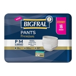 Ficha técnica e caractérísticas do produto Roupa Íntima Descartável Bigfral Pants Premium  - PQ/MD 16 Un