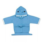 Roupão para Bebê com Capuz Tubarão Azul Bb074 - Multikids