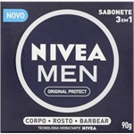 Ficha técnica e caractérísticas do produto Sabonete em Barra 3 em 1 Nivea Men Original Protect 90g