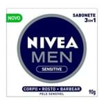 Ficha técnica e caractérísticas do produto Sabonete em Barra 3 em 1 Nívea – Nivea Men Sensitive 90g