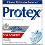 Ficha técnica e caractérísticas do produto Sabonete em Barra Protex Limpeza Profunda 85g Embalagem Promocional com 3 Unidades SAB PROTEX A-BACT 3X85G LIMPZ PROFUNDA
