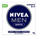 Sabonete em Barra Uso Diário Nivea 90g Men 3x1 Sensitive - Sem Marca