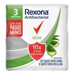 Ficha técnica e caractérísticas do produto Sabonete em Barra Uso Diário Rexona 84g Antibacterial Aloe C/3 C/3 - Sem Marca