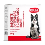 Ficha técnica e caractérísticas do produto Sabonete Ibasa Anti Pulgas para Cães e Gatos 80g