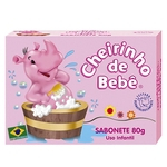 Ficha técnica e caractérísticas do produto Sabonete Infantil Cheirinho de Bebê Rosa 80g
