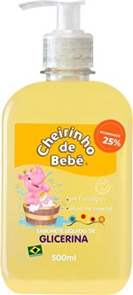Ficha técnica e caractérísticas do produto Sabonete Líquido Glicerinado Cheirinho de Bebê 500 Ml - Ch Bebê