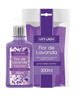 Sabonete Líquido Hidratante Flor de Lavanda 350ml + Refil Sache 300ml - Vini Lady