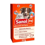 Ficha técnica e caractérísticas do produto Sabonete Neutro Sanol Dog para Cães e Gatos - Sanol (90 g)