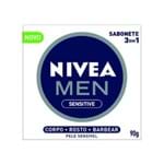 Ficha técnica e caractérísticas do produto Sabonete em Barra Nivea Men 3 em 1 Sensitive 90g