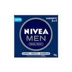Ficha técnica e caractérísticas do produto Sabonete Nivea Men 3 em 1 Original Protect 90g