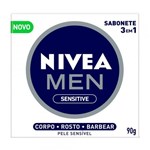 Ficha técnica e caractérísticas do produto Sabonete Nivea Men 3 em 1 Sensitive - 90g