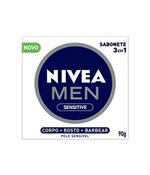 Ficha técnica e caractérísticas do produto Sabonete Nivea Men 3 em 1 Sensitive 90g