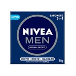 Ficha técnica e caractérísticas do produto Sabonete Nivea Men Original Protect Corpo Rosto e Barbear 90g