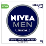 Ficha técnica e caractérísticas do produto Sabonete Nivea Men Sensitive 3em1 90g