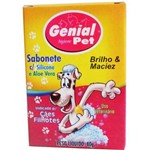 Ficha técnica e caractérísticas do produto Sabonete para Cães Filhotes Genial Pet com Silicone e Aloe Vera - 80g