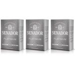 Ficha técnica e caractérísticas do produto Sabonete Senador Platinum 130g Kit C/3