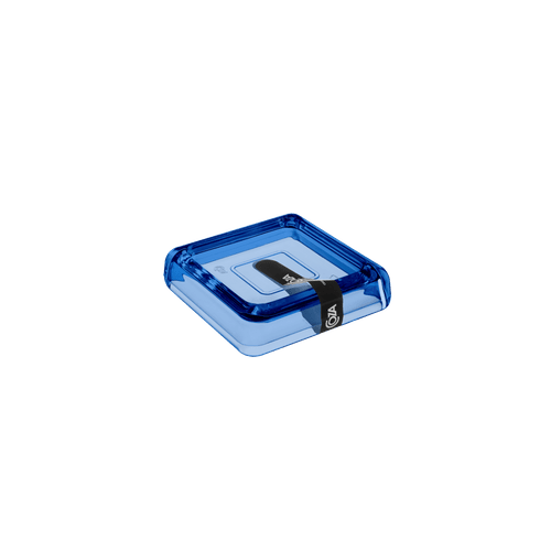 Ficha técnica e caractérísticas do produto Saboneteira - Cube 10 X 10 X 2,5 Cm Azul Coza