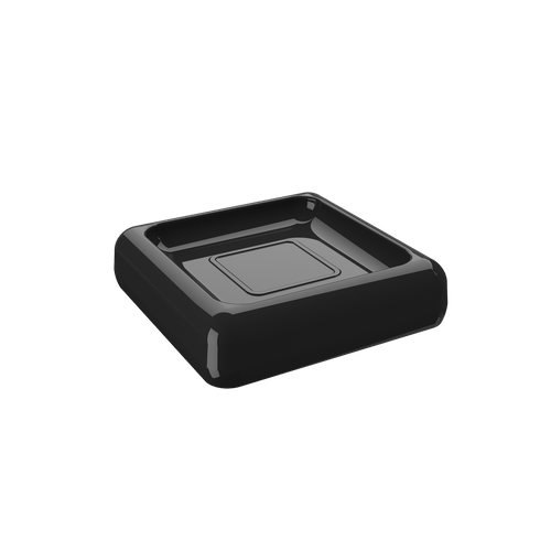 Saboneteira Cube - PT 10 X 10 X 2,5 Cm Preto Coza