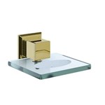 Ficha técnica e caractérísticas do produto Saboneteira em Aço Inox Dourado Ducon Metais GO5021 com Vidro Incolor