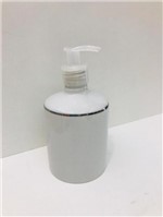 Ficha técnica e caractérísticas do produto Saboneteira Porcelana Branca com Filete Prata - Bv