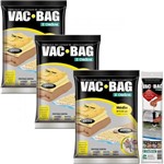 Ficha técnica e caractérísticas do produto 3 Sacos à Vácuo Vac Bag Ordene Médio 45x65 + Bomba Manual