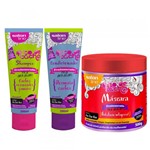 Salon Line Kit Arrasar Shampoo Condicionador e Máscara Hidratação Milagrosa #todecacho