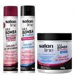 Salon Line Kit SOS Bomba de Vitaminas Shampoo Liberado Condicionador e Máscara