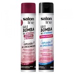 Salon Line Kit SOS Bomba de Vitaminas Shampoo Liberado e Condicionador - 2x300ml