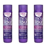 Ficha técnica e caractérísticas do produto Salon Line Meu Liso Loiro Prateado Shampoo 300ml (Kit C/03)