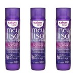Ficha técnica e caractérísticas do produto Salon Line Meu Liso Loiro Prateado Shampoo 300ml - Kit com 03