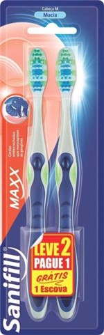 Ficha técnica e caractérísticas do produto Sanifil Escova Dental Maxx Macia Leve2 Pague1** - Coty