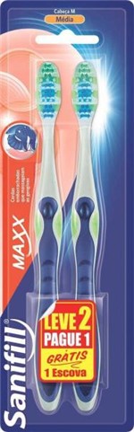 Ficha técnica e caractérísticas do produto Sanifil Escova Dental Maxx Media Leve2 Pague1** - Coty