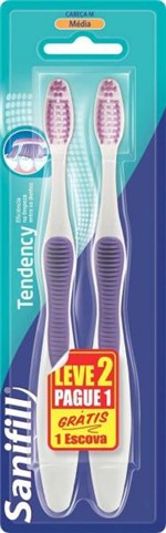 Ficha técnica e caractérísticas do produto Sanifil Escova Dental Tendency Media Leve2 Pague1** - Coty