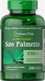 Ficha técnica e caractérísticas do produto Saw Palmetto 450mg 200caps Puritans Pride