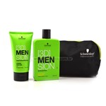 Ficha técnica e caractérísticas do produto Schwarzkopf 3D MEN SION Kit Shampoo Hair Body - Gel Fixação Forte Strong Hold e Necessaire - Schwarzkopf