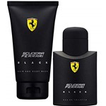 Ficha técnica e caractérísticas do produto Scuderia Ferrari Black Masculino EDT 75ml + Gel de Banho 150ml - Kit Perfume Masculino