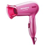 Ficha técnica e caractérísticas do produto Secador de Cabelos Mondial Fashion Pink com Emissão de Íons Bivolt 1200W – Rosa