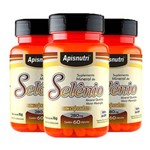 Selênio - 3 Un de 60 Cápsulas - Apisnutri
