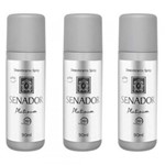 Ficha técnica e caractérísticas do produto Senador Platinum Desodorante Spray 90ml (Kit C/03)