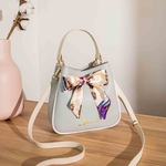 Ficha técnica e caractérísticas do produto Senhoras Nova Moda Messenger Bag Ombro Scarf Bow Bolsa Simples pequena bolsa