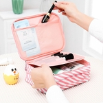 Ficha técnica e caractérísticas do produto Senhoras portátil Travel Fashion Organizar Artigos de higiene Pessoal saco Make Up Bag
