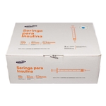 Ficha técnica e caractérísticas do produto Seringa Insulina - 100 Unid - Ultrafina 1Ml 6Mm X 0,25Mm 31G