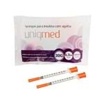 Ficha técnica e caractérísticas do produto Seringas para Insulina com Agulha Uniqmed 30G 0,3ml (8x0,30mm) 10 Unidades