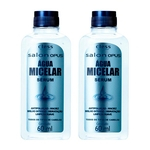 Serum água micelar elimina impurezas e fortifica os fios do cabelo 2x60ml salon opus
