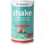 Shake Protein - Sanavita - Morango com Blueberry - 450g