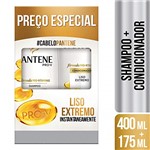 Ficha técnica e caractérísticas do produto Shampoo 400Ml + Condicionador 175Ml Pantene Liso Extremo, Pantene