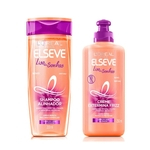 Shampoo Alinhador + Creme Sem Enxágue Extermina Frizz - Elseve Liso dos Sonhos Loréal Paris 2 itens
